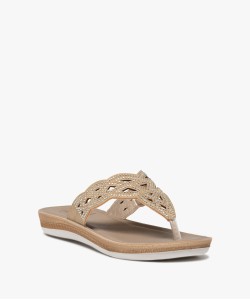 Sandales femme à entre-doigts ajouré couvert de strass